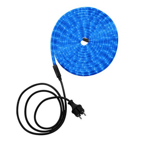 LED Lichtschlauch blau 6 Meter mit 1,5 Meter Zuleitung und Stecker 144 x LED 8,64 Watt Blau