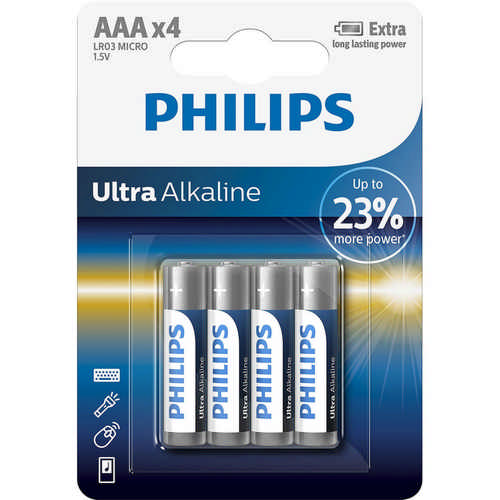 Philips Alkali Extreme Life 4er-Bli LR03 Micro (AAA)