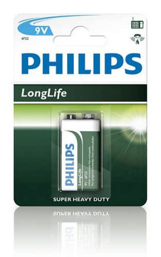 Philips LONGLIFE 1er-Bli 6F22 (9V) 9 Volt Block