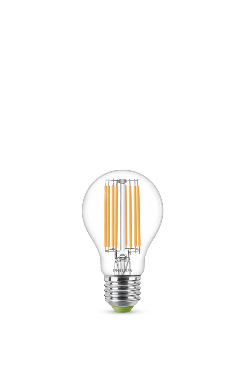 Philips LED Lampe Glühbirnenform E27 4 Watt klar warmweiß Filament