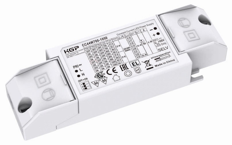 Larsen LED Notlicht-Treiber für LDBS LED Panel 35 Watt mit Zugentlastung on off Uout 25-42V AC DC inkl. LED Anschlussleitung