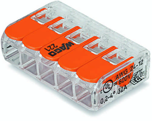 Wago - WAGOKLEMME WIEDER LOESBAR TRANSPARENT 5X4qmm 25 Sueck