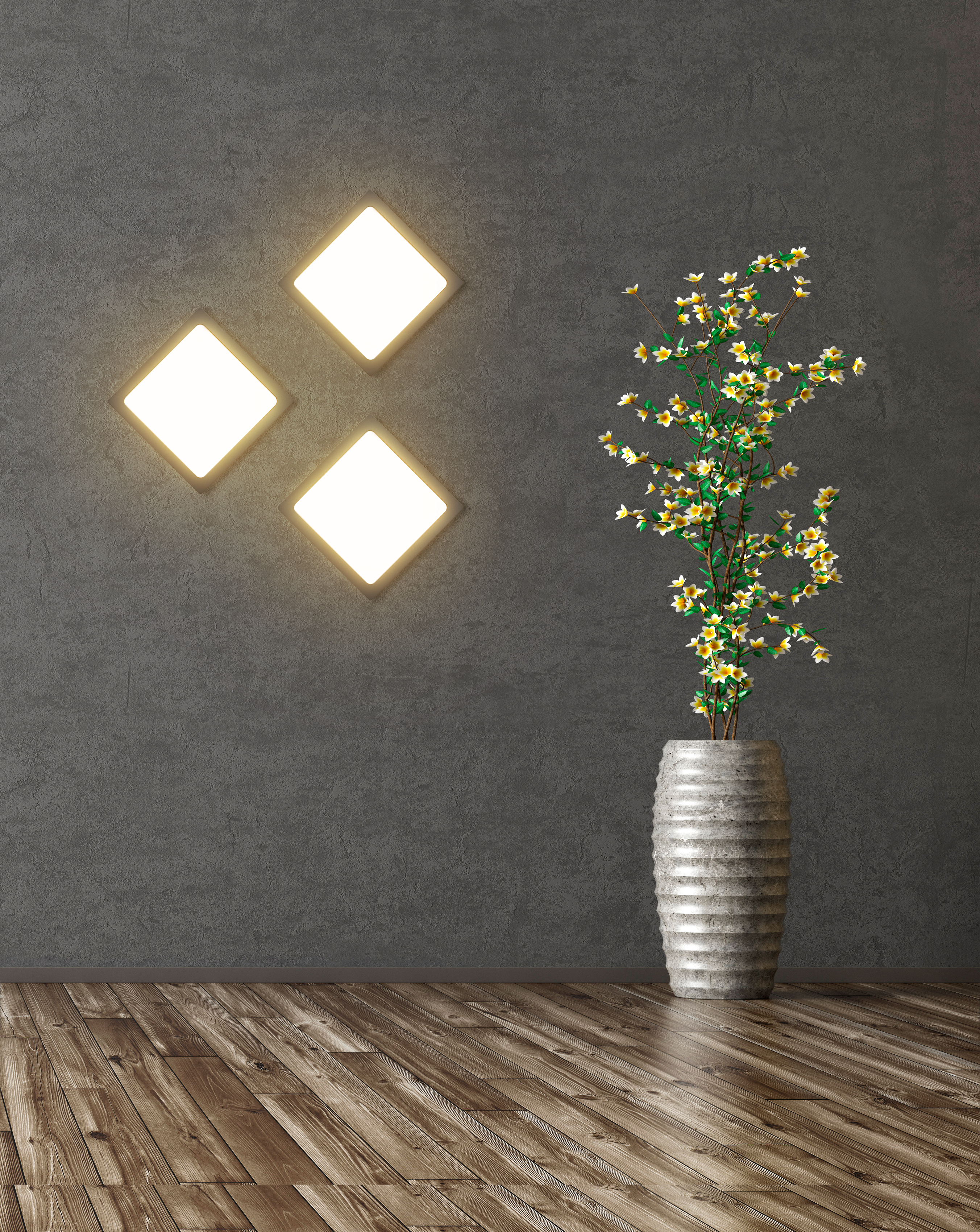 LED Wand- und Deckenleuchte TELLA-Q anthrazit quadratisch