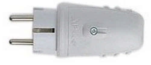 N+L Elektrotechnik - Schutzkontakt-Gummistecker IP44, 16A grau 