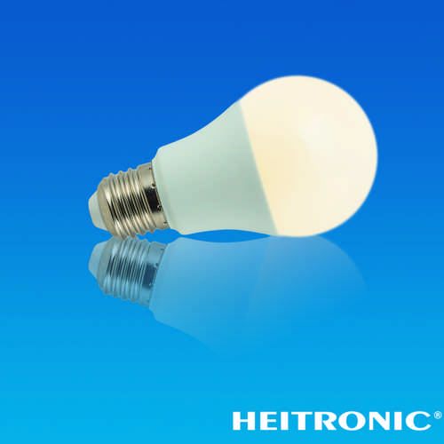 Heitronic LED Lampe Glühlampenform A60 10 Watt E27 matt 830 warmweiß mit 950lm
