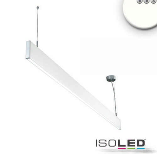 Isoled - LED Haengeleuchte Linear UP+DOWN prismatisch, weiss, linear verbindbar 25 Watt Warmweiss 3000 Kelvin