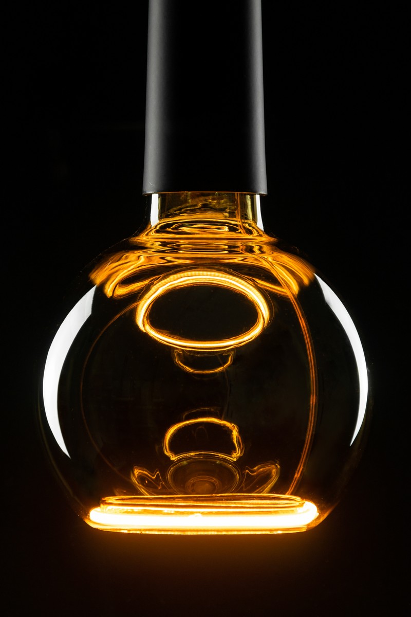 LED Lampe Floating Globe R125 smokey black E27 8 Watt 1800 Kelvin warmweiß extra dimmbar