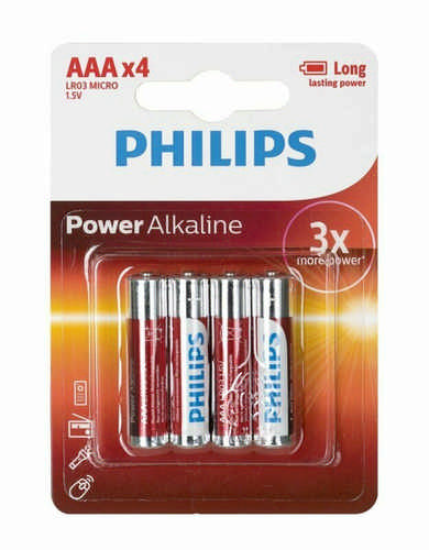 Philips Alkali Powerlife 4er-Blister LR03 Micro (AAA)