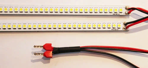 Heitronic 2x LED Streifen Tageslichtweiß 18 Watt 666mm 20 Volt DC 750mA 186 LEDs 