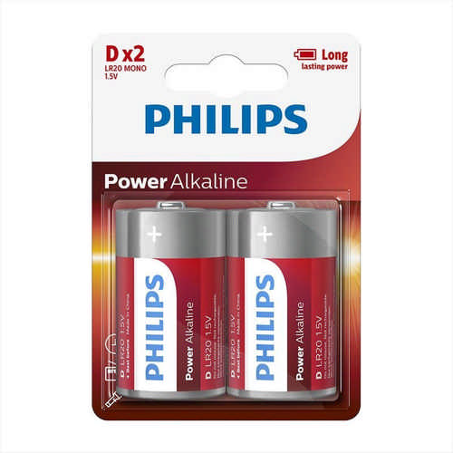 Philips Alkali Powerlife 2er-Bli LR20 Mono (D)